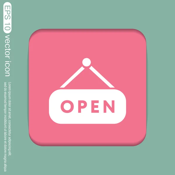 Open label sign. — Stock Vector