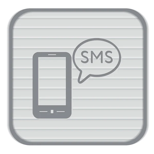 एसएमएस आइकन के साथ स्मार्टफ़ोन . — स्टॉक वेक्टर