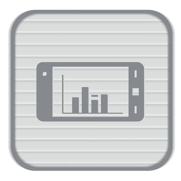 Smartphone mit Diagramm-Symbol — Stockvektor