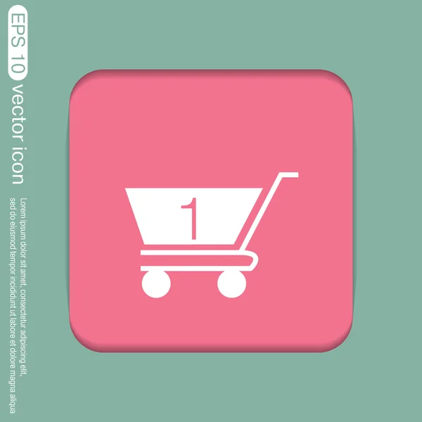 Winkelwagen, online winkel pictogram — Stockvector