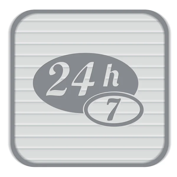 24 timmar, öppna 7 dagar ikonen — Stock vektor