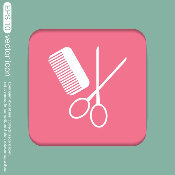 Symbol of hair and beauty salon — Stock Vector