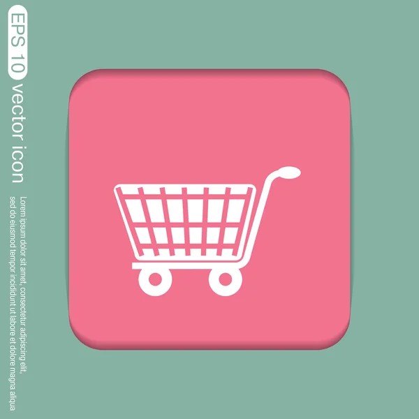 Winkelwagen, online winkel pictogram — Stockvector