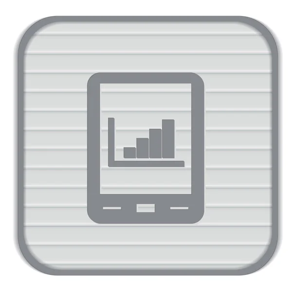 Tablet com ícone de diagrama — Vetor de Stock