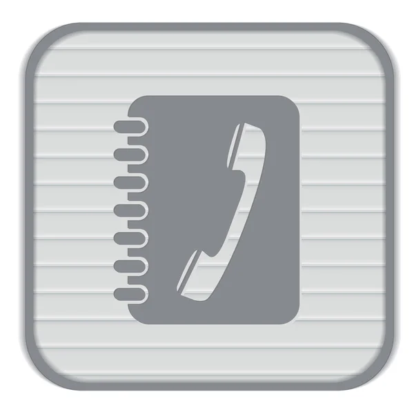 Telefon adres defteri simgesini — Stok Vektör