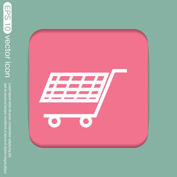Carrito de compras, icono de tienda online — Vector de stock