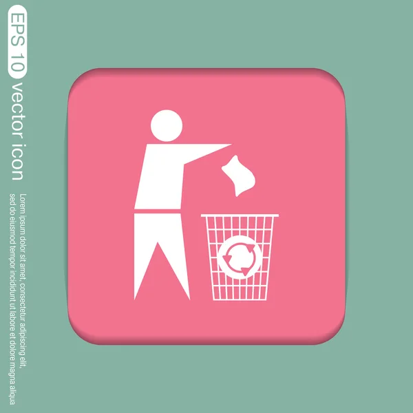 Do not litter icon — Stock Vector