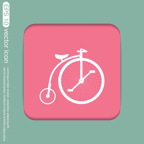 Икона ретро велосипеда — стоковый вектор
