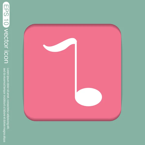 Musical note, music icon — Stock Vector