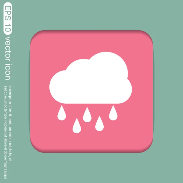 Weather icon. cloud rain. — Stock Vector