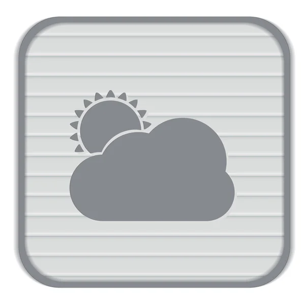 太陽と雲の天気アイコン — ストックベクタ