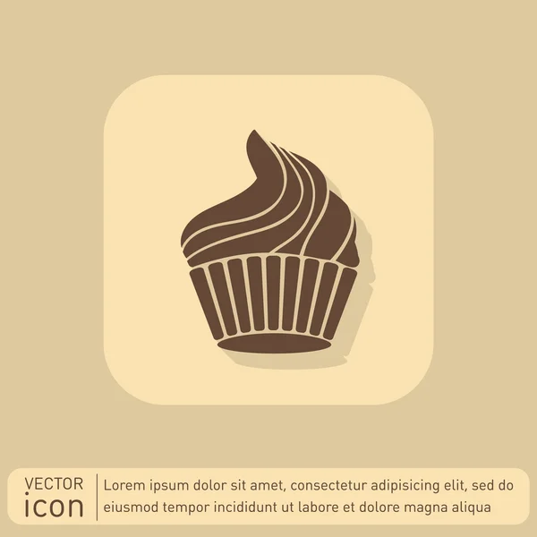 Verjaardag cake pictogram — Stockvector