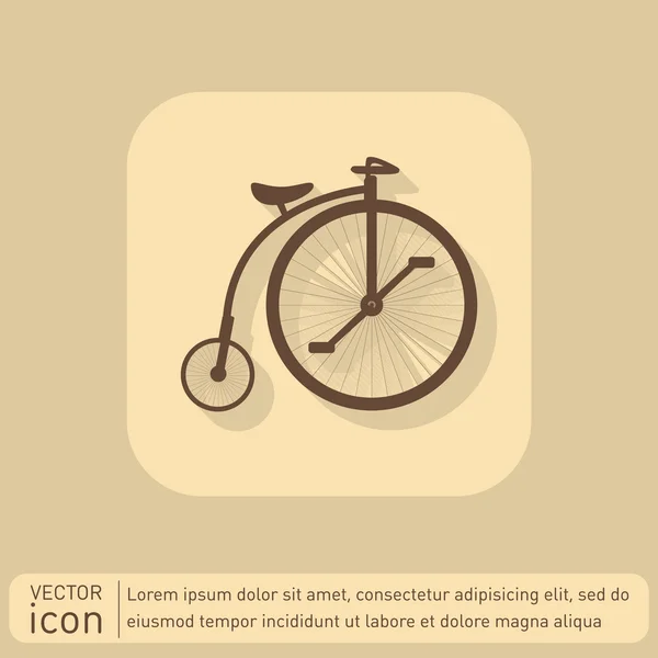 Icono de bicicleta retro — Vector de stock