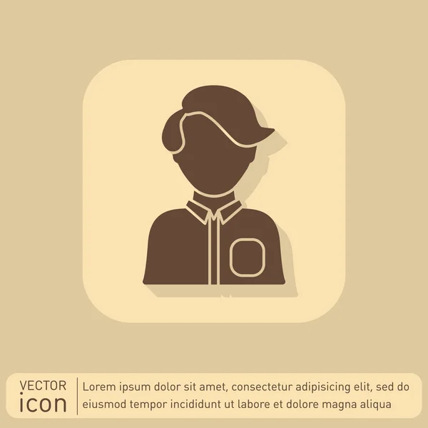 Hombre, icono masculino — Vector de stock