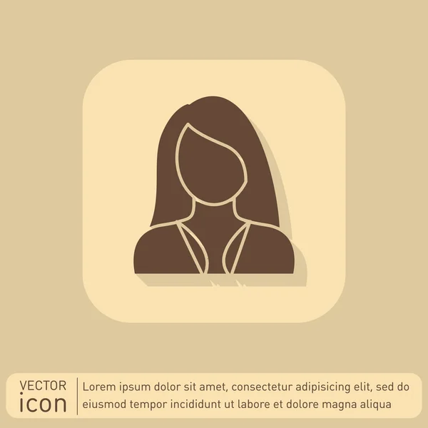 Woman, female icon — Stock Vector