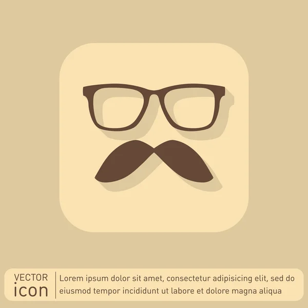 Hipster icono de la cultura — Vector de stock