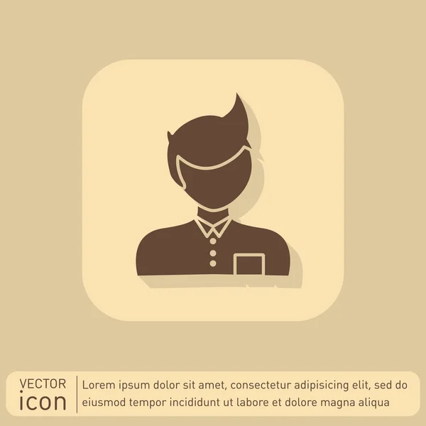 Icono de avatar masculino — Vector de stock