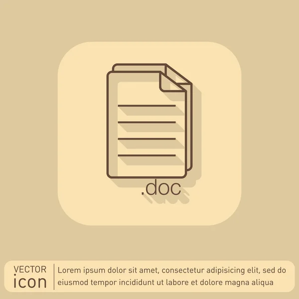 Documento, icono de hoja de papel — Vector de stock