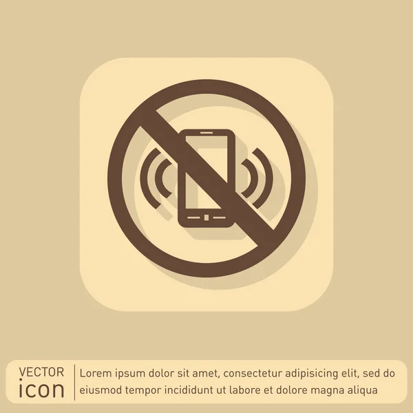 Telefonisches Icon verboten — Stockvektor