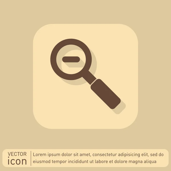 Magnifier,  reduction icon — Stock Vector