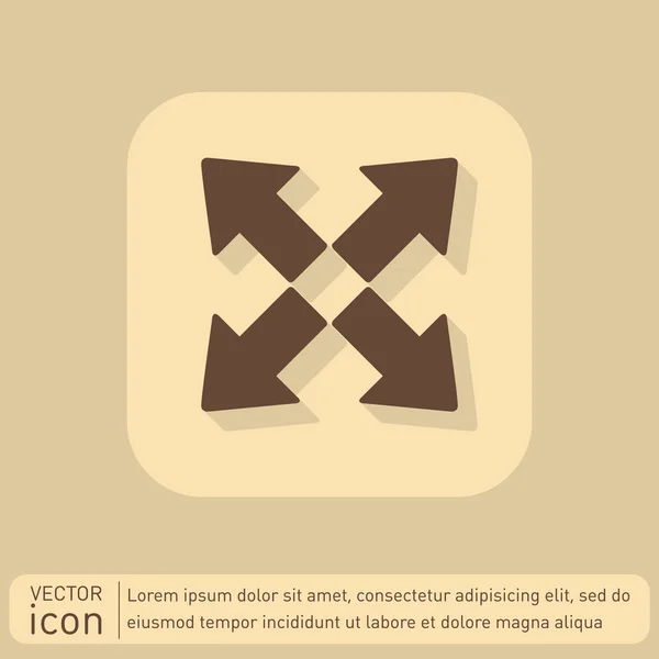 Web mover las flechas icono — Vector de stock