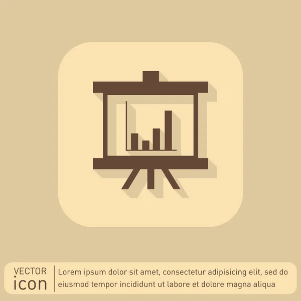 Gráficos de presentación. Icono de negocio — Vector de stock