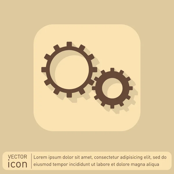Symbol of settings. cogwheels icon — Stock Vector