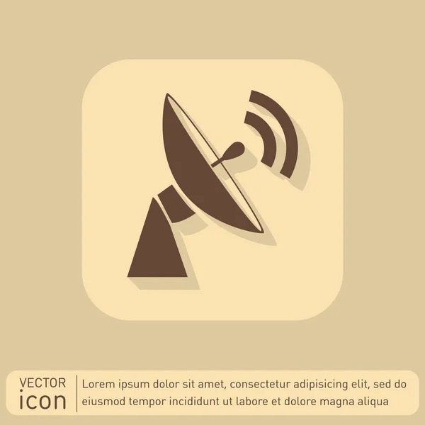Satellite dish icon. — Stock Vector