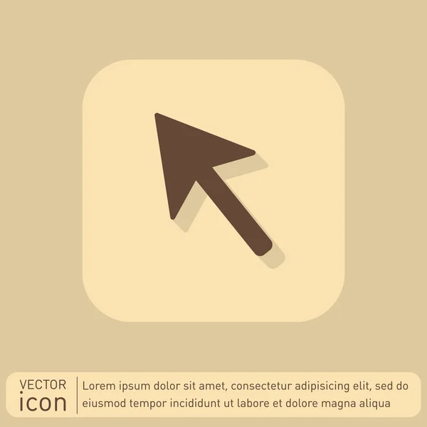 Símbolo de flecha web, icono del cursor — Vector de stock