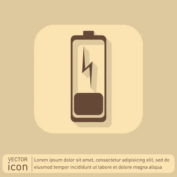 Bateria descarregada. ícone de energia — Vetor de Stock