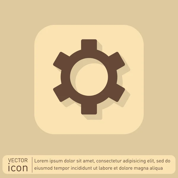 Symbol of settings. cogwheel icon — Stock Vector