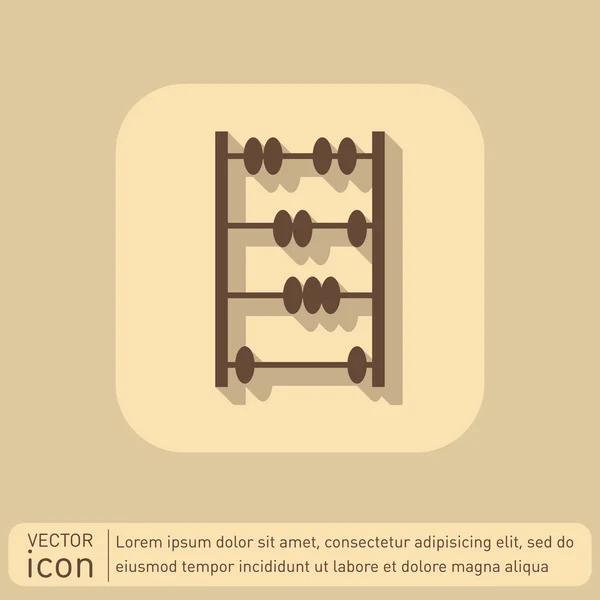 Antiguo icono retro abacus — Vector de stock