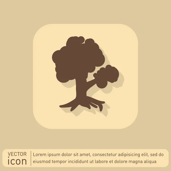 Träd symbol ikon. naturtecken — Stock vektor