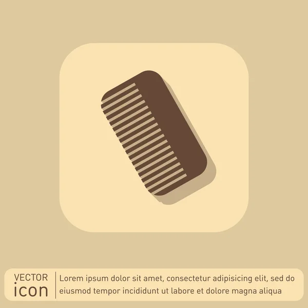 Peigne. icône de salon de coiffure et de beauté — Image vectorielle