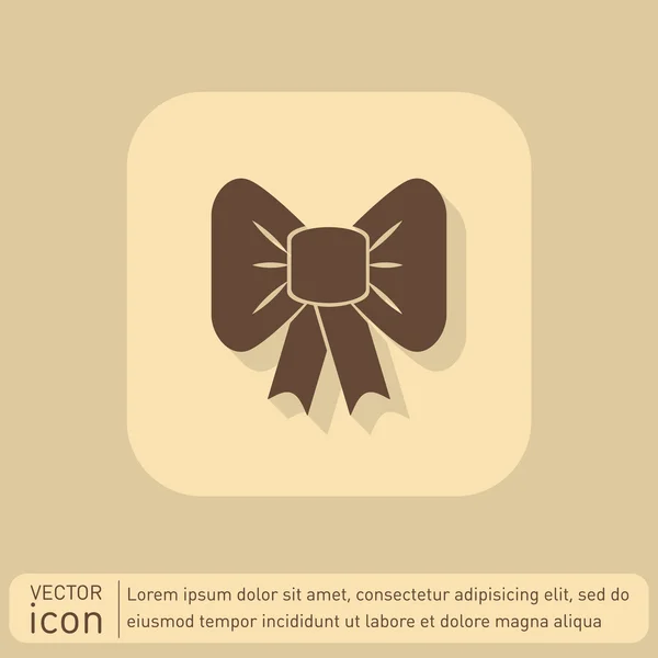 Bow, lint pictogram — Stockvector