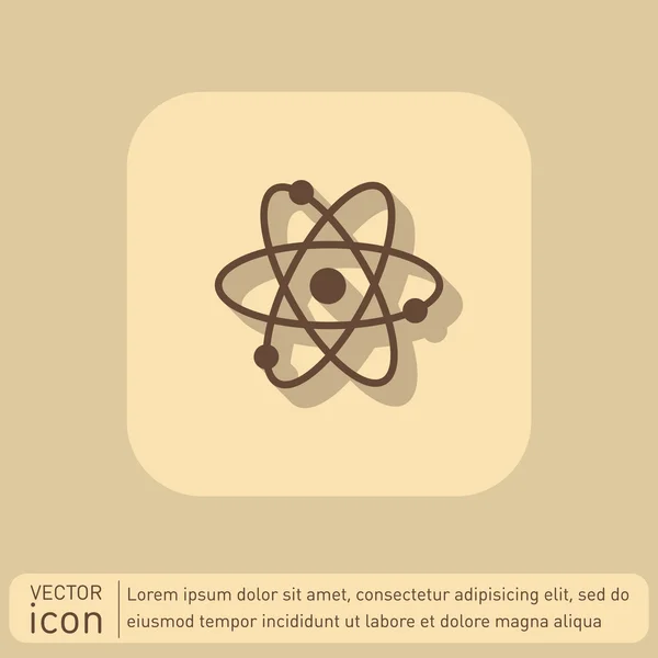 Átomo, molécula, icono de la ciencia — Vector de stock