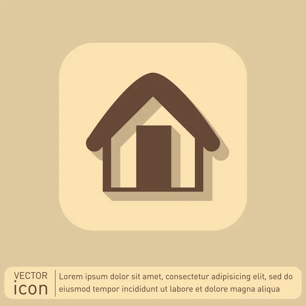 Icono de casa. Signo casero — Vector de stock