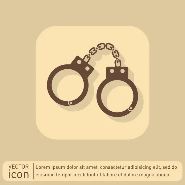 Handcuffs. symbol of justice — Stock Vector