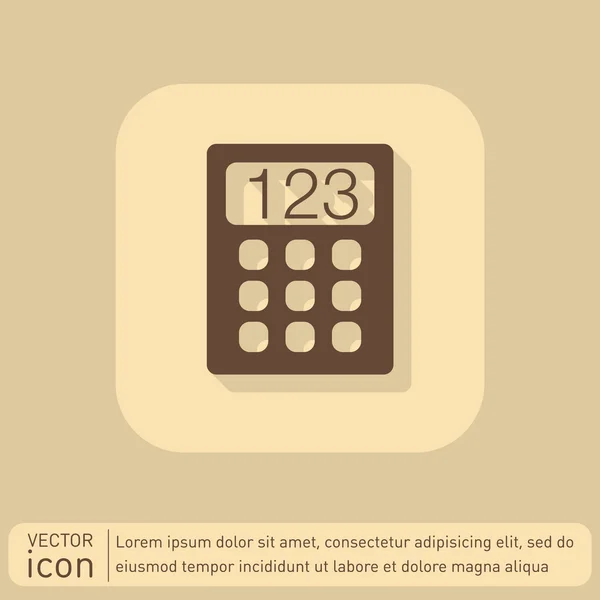 Calculadora. signo de oficina — Vector de stock