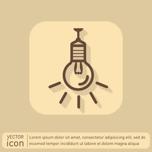 Bombilla, icono de ideas — Vector de stock