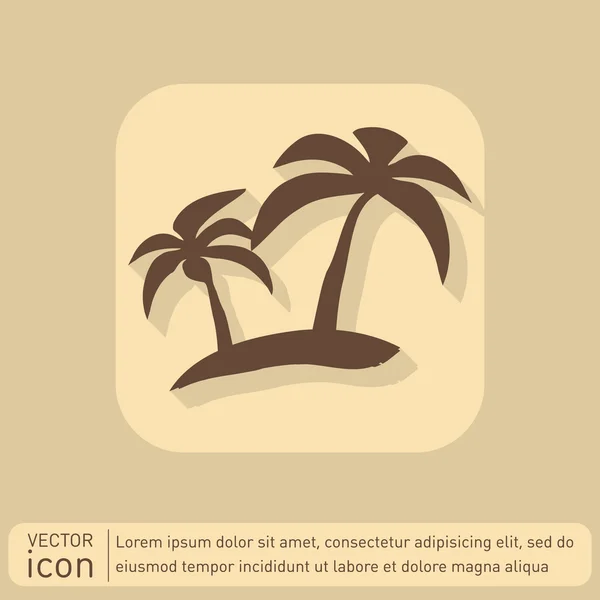 Island icons.  icon of  holiday, travel — Stock Vector