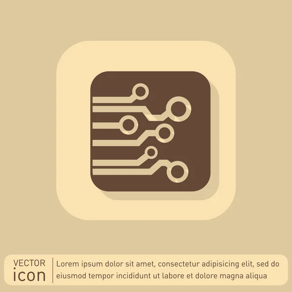 Circuit board, Technology  icon — Stock Vector