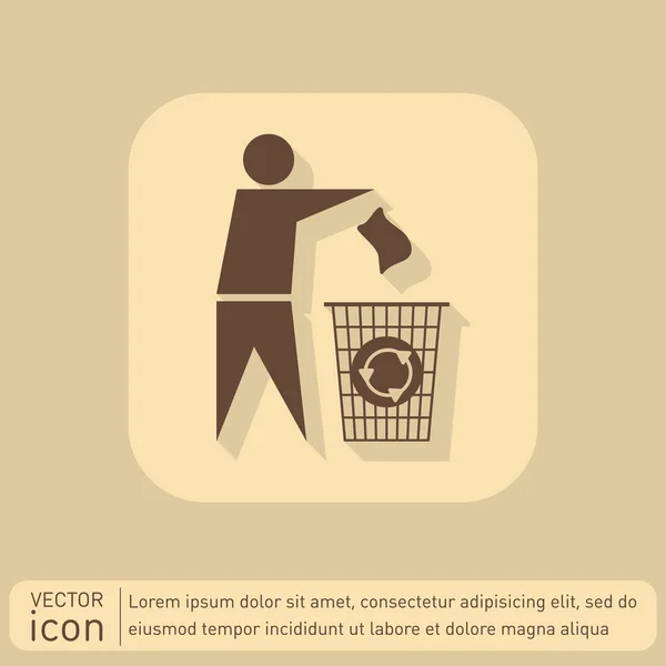 Ne pas jeter l'icône — Image vectorielle