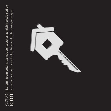 Anahtar içinde ev. Emlak simgesi