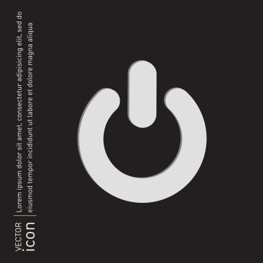 Güç işareti. açık ve kapalı simge