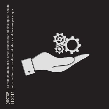 Ayarları simgesi tutan el