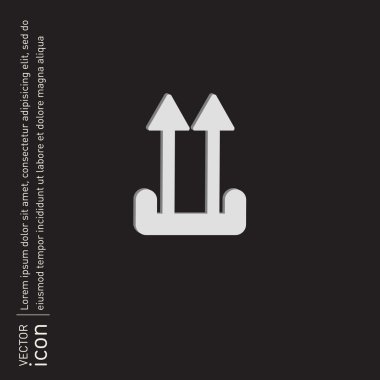 Kırılgan sembolü, lojistik simgesi.