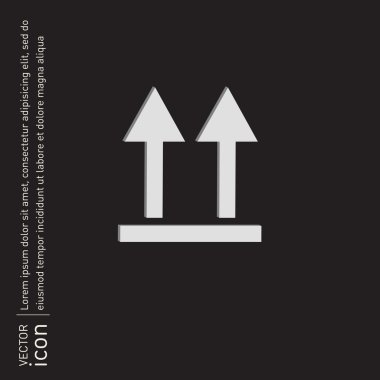 Kırılgan sembolü, lojistik simgesi.