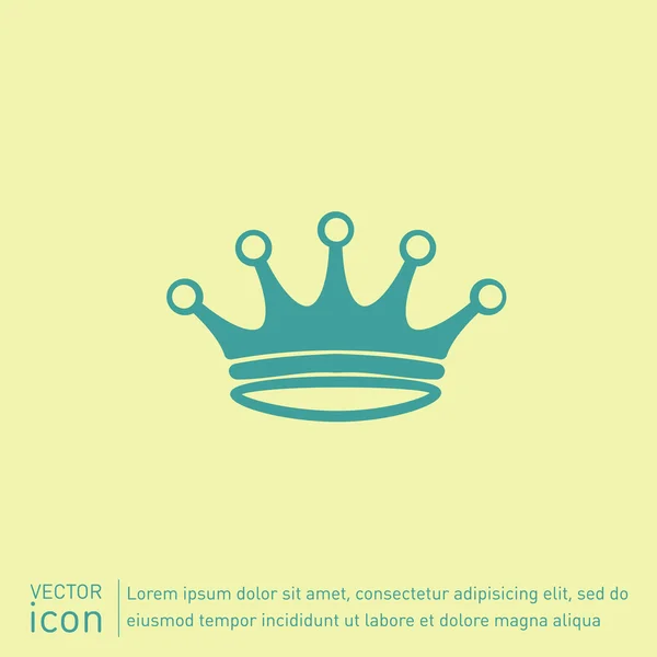 Couronne, roi, icône royale — Image vectorielle