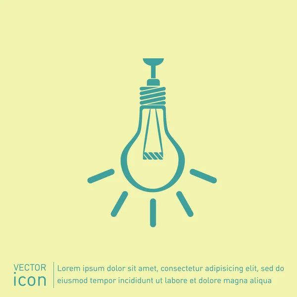 Žárovka, myšlenka ikonu — Stockový vektor